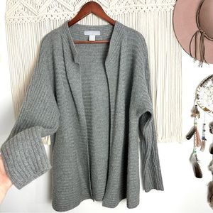 Modern Souls Wool Blend Grey Sweater Cardigan Medium